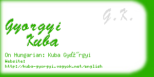 gyorgyi kuba business card